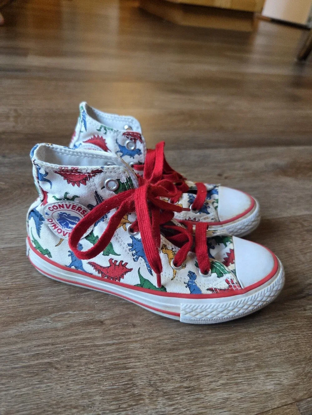 Converse Dino Dinosaur High Top Sneakers Shoes Boys Youth Kids size 13